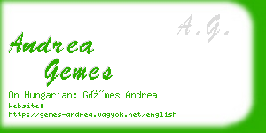 andrea gemes business card